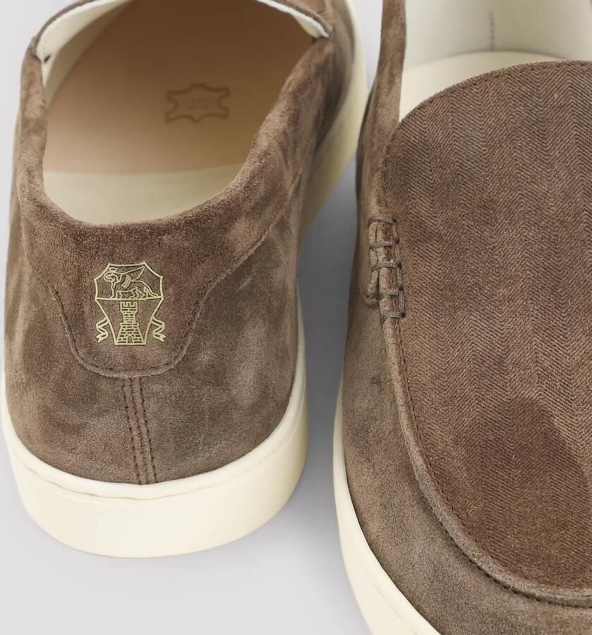 Brunello Cucinelli Chevron-effect Suède Loafers - Foto 2