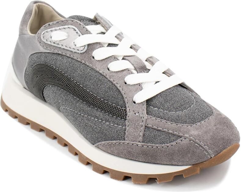 BRUNELLO CUCINELLI Grijze Sneakers voor Vrouwen Aw24 Gray Dames