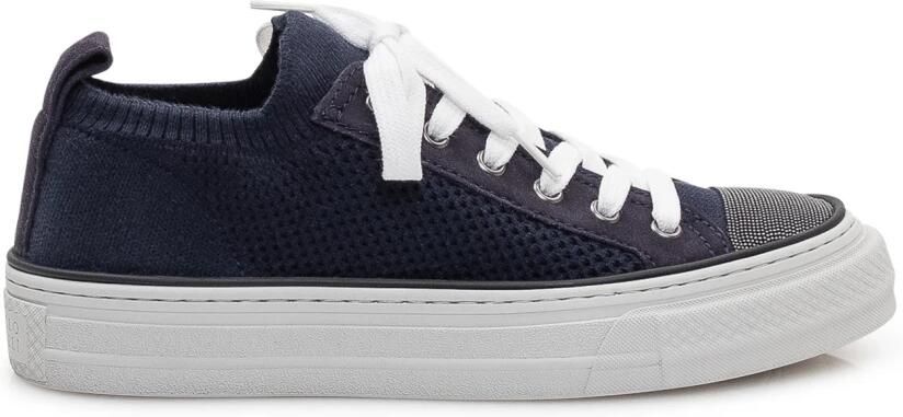 Brunello Cucinelli Cotton Knit Sneakers