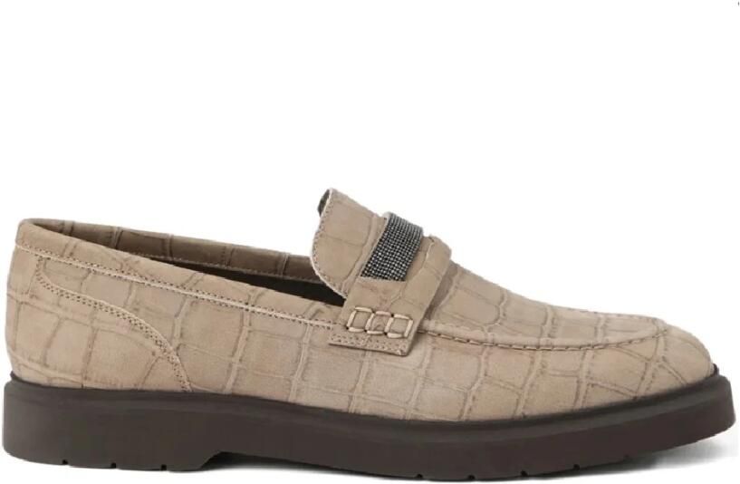 Brunello Cucinelli Croc Print Penny Loafer - Foto 3
