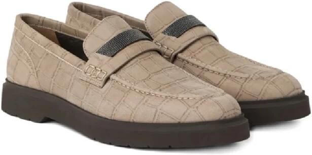 Brunello Cucinelli Croc Print Penny Loafer - Foto 2