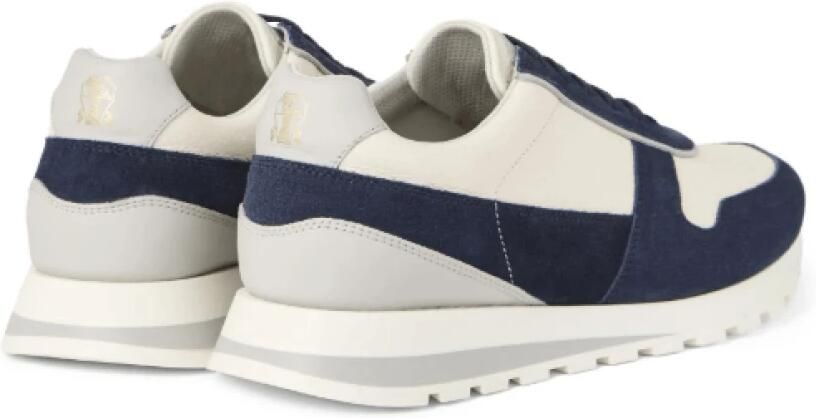Brunello Cucinelli Donkerblauwe Panel Sneakers
