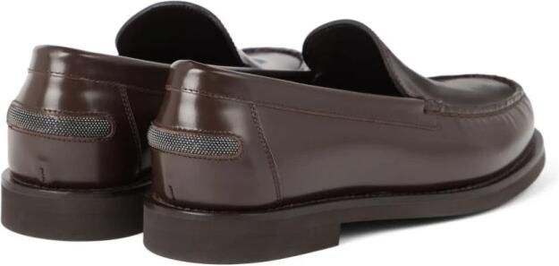 Brunello Cucinelli Donkerbruine platte schoenen Elegant stijl - Foto 2