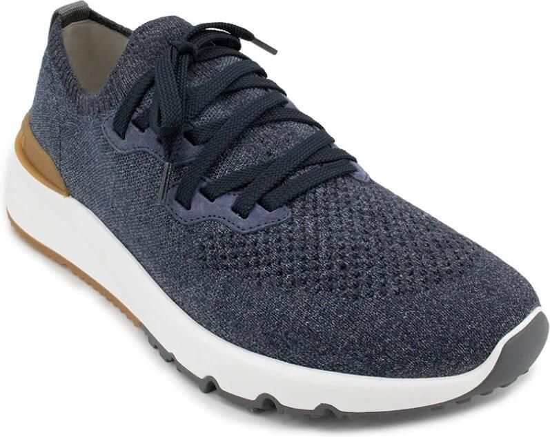 Brunello Cucinelli Elastische Gebreide Sportieve Sneakers