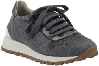 Brunello Cucinelli Elegante Mélange Sneakers met Kralen Detail
