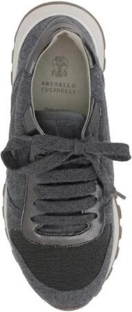 Brunello Cucinelli Elegante Mélange Sneakers met Kralen Detail - Foto 1