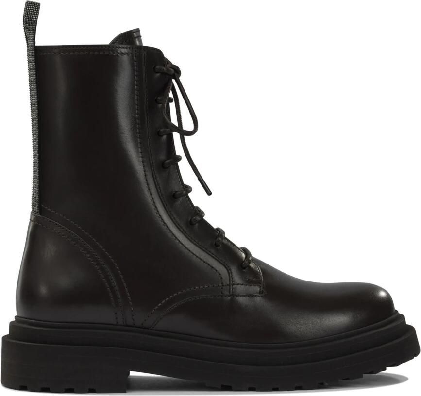 Brunello Cucinelli Enkellaarsjes met veters