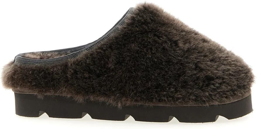 Brunello Cucinelli Fur Slippers