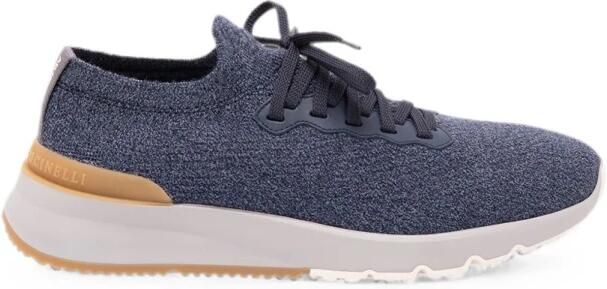 Brunello Cucinelli Gebreide Lage Sneakers