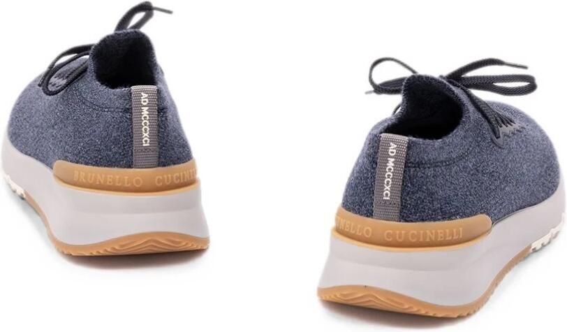 Brunello Cucinelli Gebreide Lage Sneakers - Foto 3