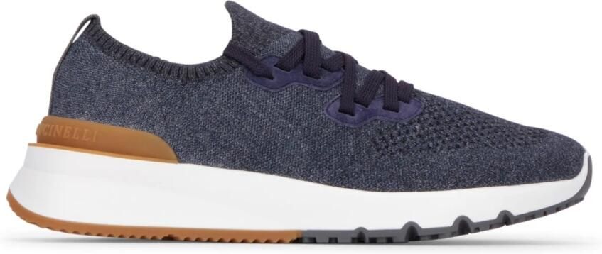 Brunello Cucinelli Katoenen gebreide lage sneakers