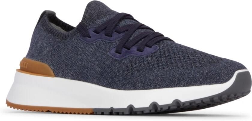 Brunello Cucinelli Katoenen gebreide lage sneakers - Foto 3