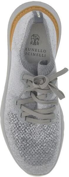 Brunello Cucinelli Katoenen Mesh Sneakers met Merkprint - Foto 2