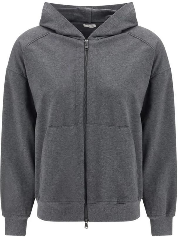 Brunello Cucinelli Katoenen sweatshirt met geribbelde boorden en zoom