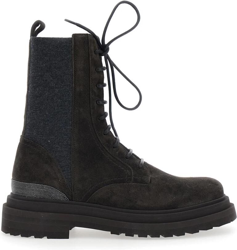 Brunello Cucinelli Lace Up Booties