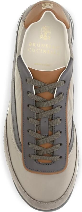 Brunello Cucinelli Lace-Up Suede Sneakers - Foto 4