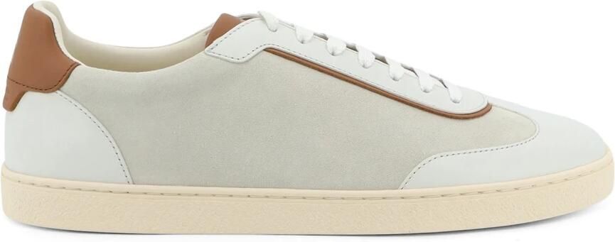 Brunello Cucinelli Lage suède en leren sneakers