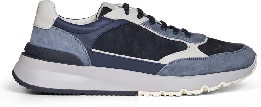 Brunello Cucinelli Leren en Suède Runner Sneakers
