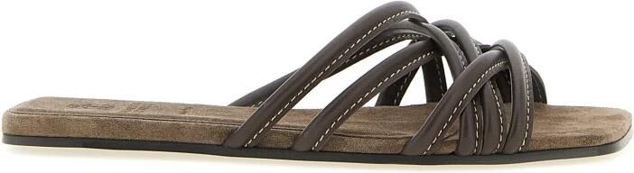 Brunello Cucinelli Leren Slippers