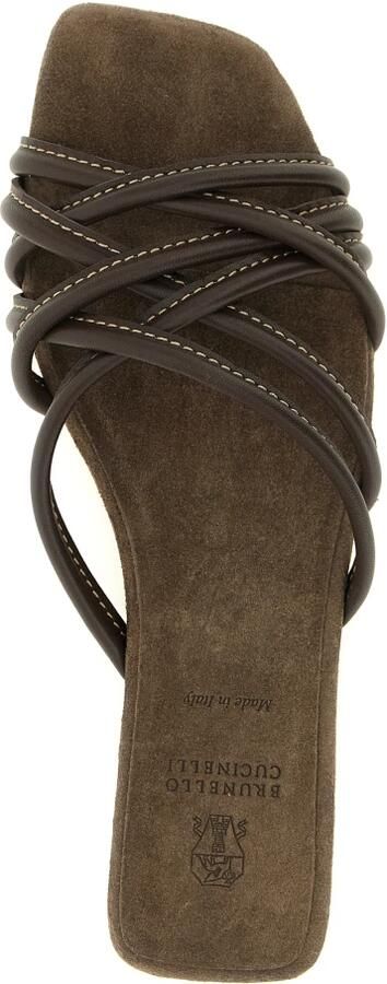 Brunello Cucinelli Leren Slippers - Foto 2