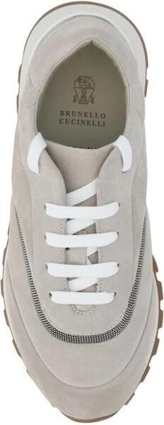 Brunello Cucinelli Leren sneakers met merkprint - Foto 2