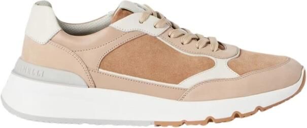 Brunello Cucinelli Leren Sneakers met Panelen