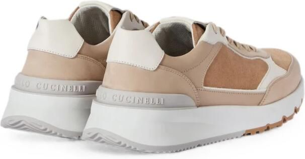 Brunello Cucinelli Leren Sneakers met Panelen - Foto 6