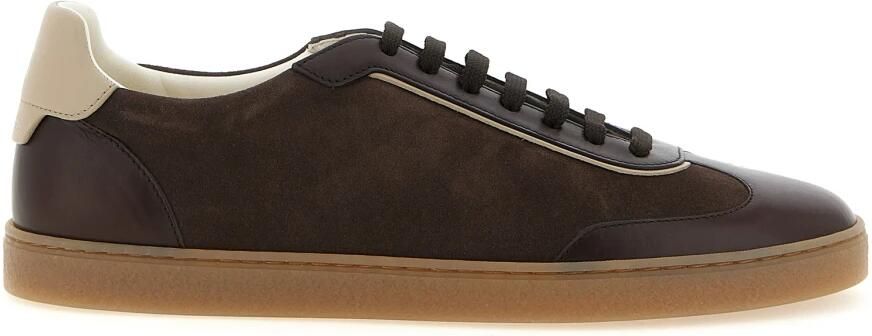 Brunello Cucinelli Leren Sneakers met Suède