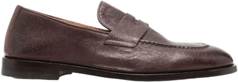 Brunello Cucinelli Loafers met amandelvormige neus en platte zool