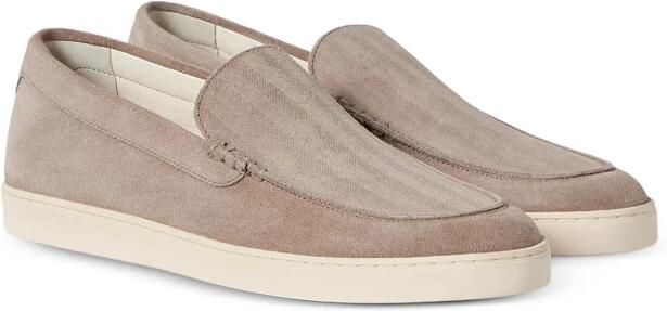 Brunello Cucinelli Loafers met Visgraatpatroon van Suède - Foto 4