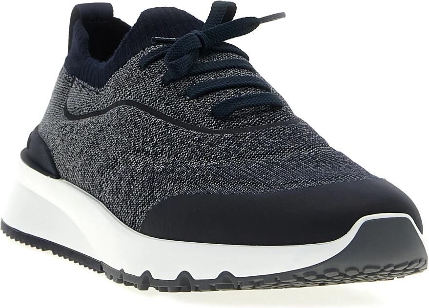 Brunello Cucinelli Low-top katoenen knit sneakers - Foto 3