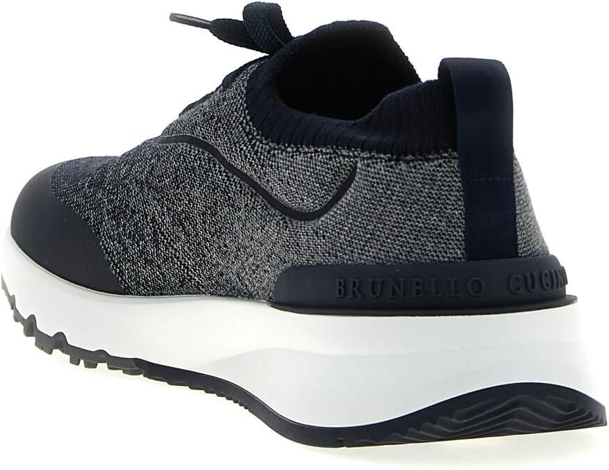 Brunello Cucinelli Low-top katoenen knit sneakers - Foto 2