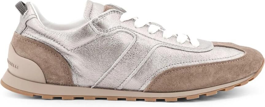 Brunello Cucinelli Metallic Leather Sneakers