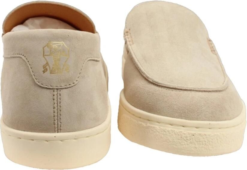 Brunello Cucinelli Mocassins van suède met visgraatmotief - Foto 4