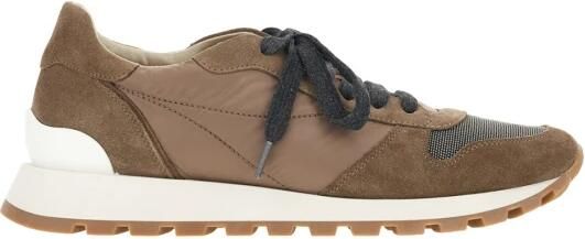 Brunello Cucinelli Monile Sneakers met suède panelen