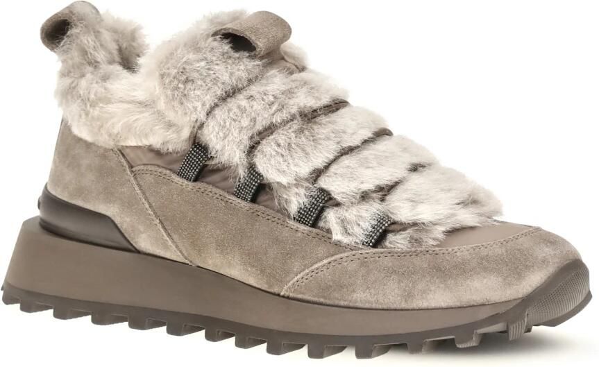 Brunello Cucinelli Monili Sneakers met Schapenvachtrand