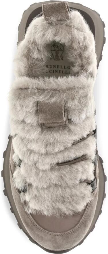 Brunello Cucinelli Monili Sneakers met Schapenvachtrand - Foto 3