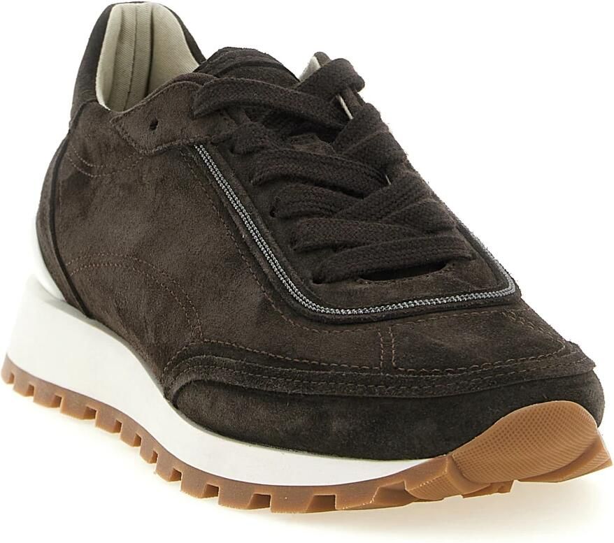 Brunello Cucinelli Monili Suède Sneakers - Foto 2