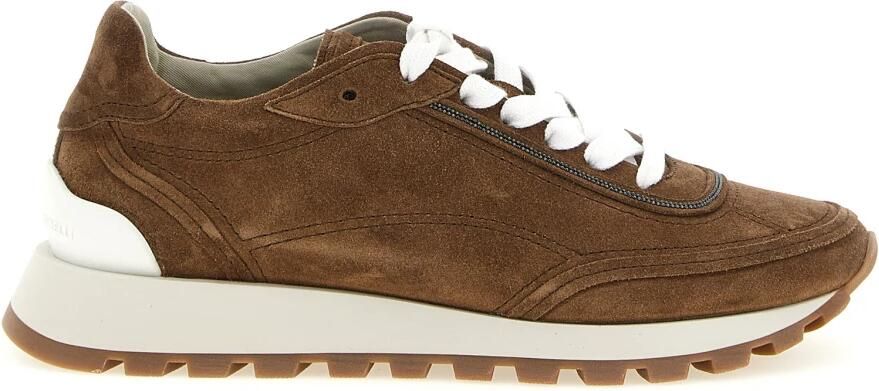 Brunello Cucinelli Monili Suede Sneakers