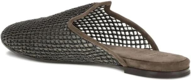 Brunello Cucinelli Monili Versierde Leren Platformsandalen - Foto 2