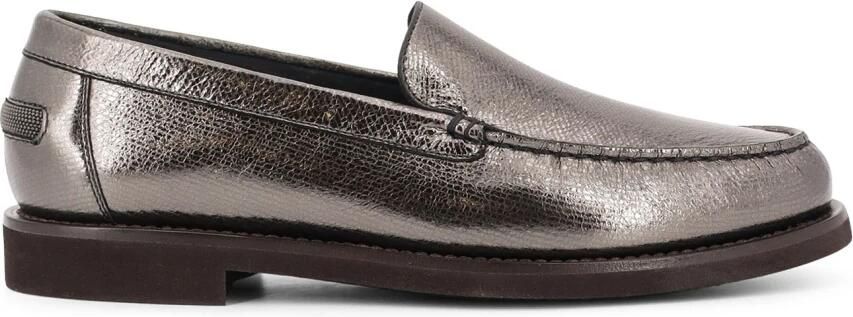 Brunello Cucinelli Penny Gelamineerd Leren Loafer
