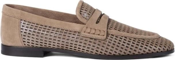 Brunello Cucinelli Perforated Leather Loafers