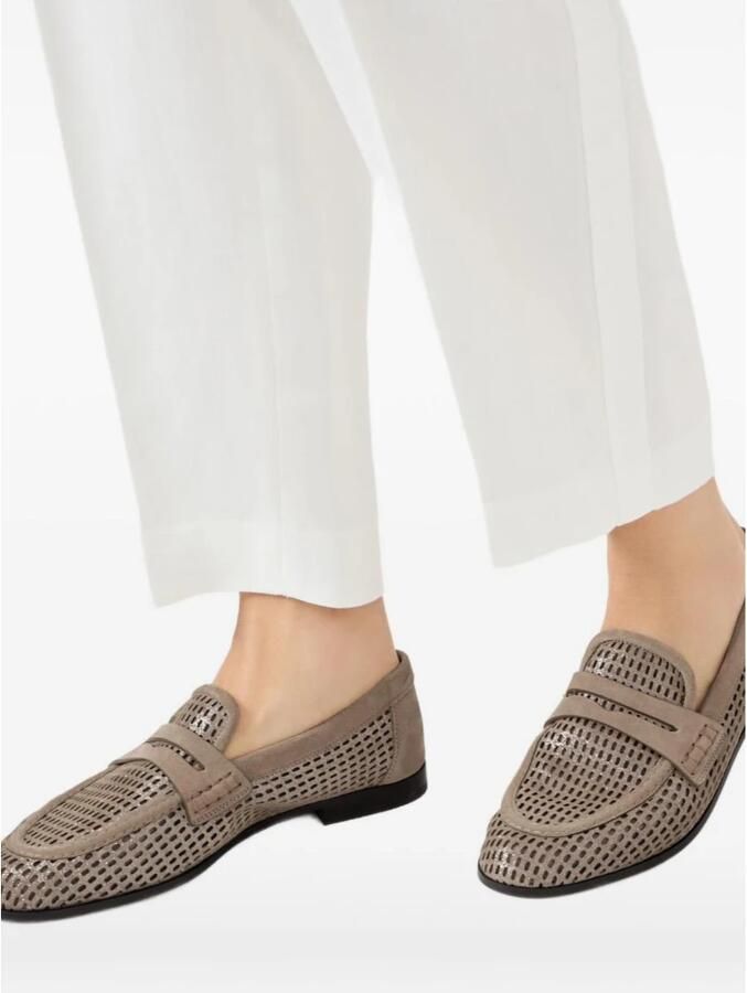 Brunello Cucinelli Perforated Leather Loafers - Foto 2