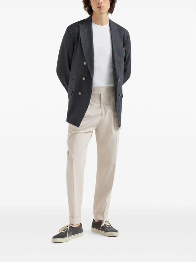 Brunello Cucinelli Reversed Calfskin Sneakers - Foto 2