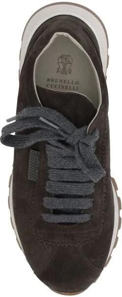 Brunello Cucinelli Iconische versierde suède sneakers - Foto 2
