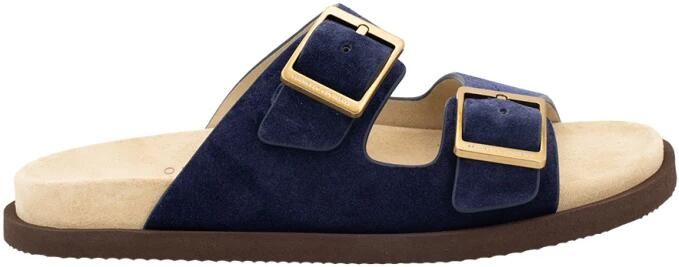 Brunello Cucinelli Sandaal met dubbele gesp van suède