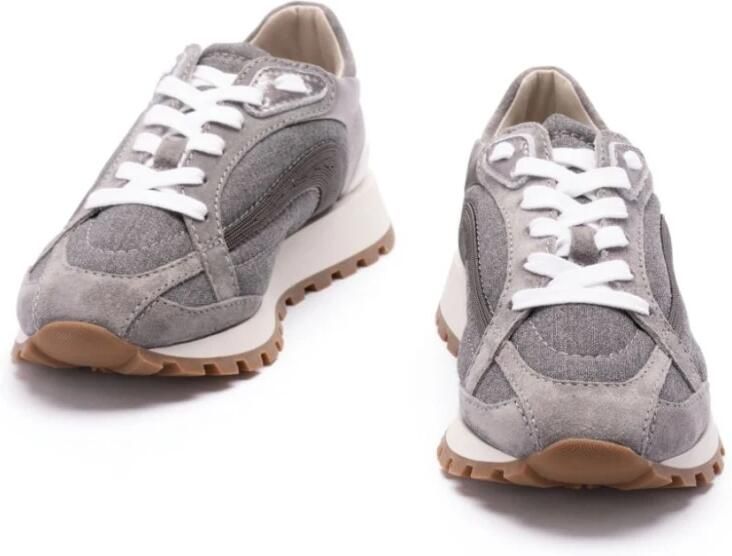 BRUNELLO CUCINELLI Grijze Sneakers voor Vrouwen Aw24 Gray Dames - Foto 2