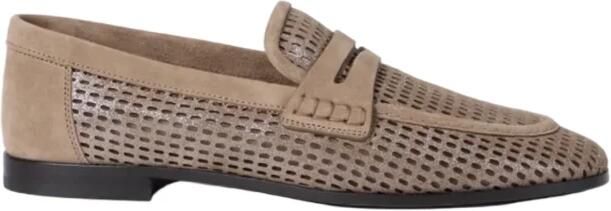 Brunello Cucinelli Sprankelende net loafers van leer