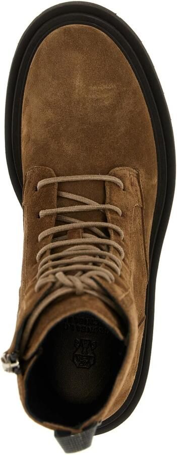 Brunello Cucinelli Suede Combat Boots Monile - Foto 2