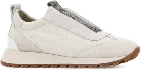 Brunello Cucinelli Suede en Canvas Slip-On Sneakers - Foto 2